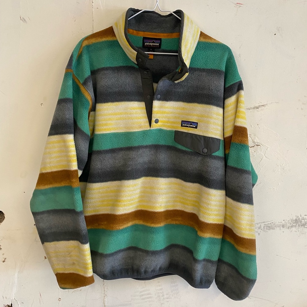 Patagonia Synchilla Multicolor Striped Fleece Pullover